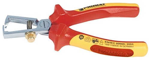 Kayser Promat 810418 Pinza Spelafili VDE, lunghezza 160 mm cromato con molla PROMAT m.2komp.Custodie per