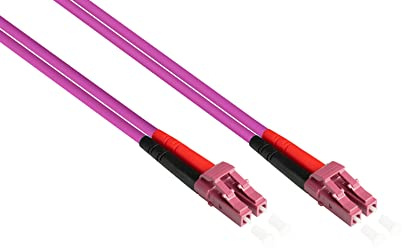 Kabelmeister® Patchkabel LWL Duplex OM4 (Multimode, 50/125) LC/LC, 0,5m
