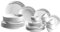 MÄSER Serie Tajo-Vajilla de 30 Piezas para 6 Personas, Porcelana, Blanco, Negro, 40 x 60 x 40 cm