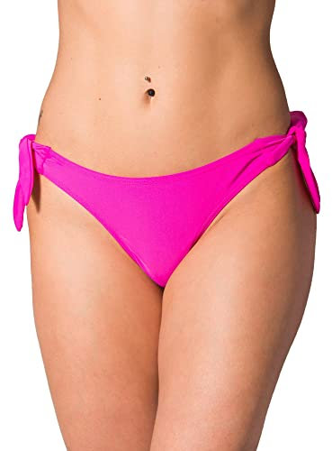 Aquarti Bas de Maillot de Bain Brésilien à Nouer sur Les Côtés Bikini pour Femme, Rose, 42