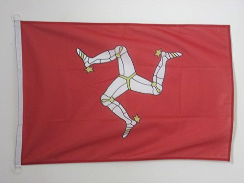 AZ FLAG Bootflagge Isle Of Man - 45x30 cm - Englische Bootsfahne 30 x 45 Cm Marine Flaggen - Flaggen