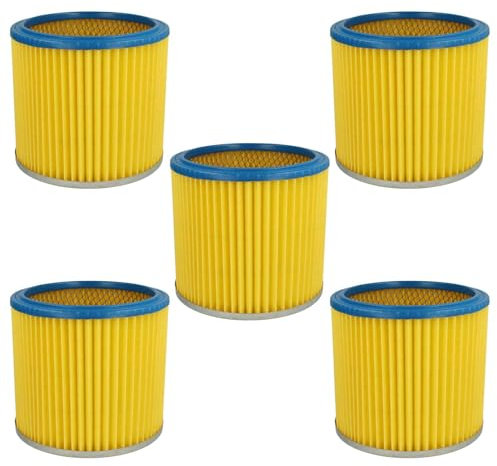 vhbw 5x Rundfilter/Lamellenfilter kompatibel mit Staubsauger, Saugroboter, Mehrzwecksauger Rowenta Bully, RU 01, RU 02, RU 04, RU 05, RU 100, RU 101, RU 105