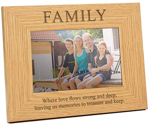 Wooden Engraved Family Photo Frame/Family Picture Frame For Women/Family Gifts For Christmas/Housewarming Gifts For Families