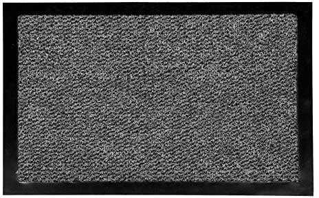 Carpido Fußmatte 120x180 cm für den Innenbereich - Türvorleger schnelltrocknend - Rutschfester Sauberlauf anthrazit - Schlichter Fußabstreifer