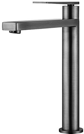 StoneArt Waschtischarmatur Wasserhahn Bad Einhebel-Mischbatterie Badarmatur Waschbecken Badezimmer Leeo 971229 graphit, 29cm, matt