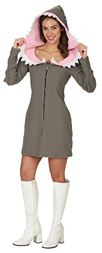 Andrea Moden - Kostüm Hai, Kleid mit Kapuze, Tier, Unterwasserwelt, Mottoparty, Karneval