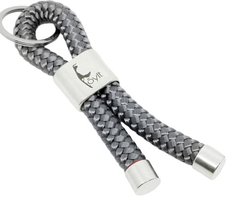 ALSTERschmuck Sylt SCHLEIFE - LASERgravur - Schlüsselanhänger - mittelgrau