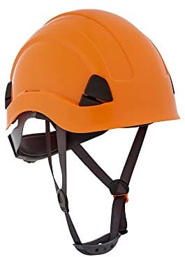 Jackson Safety CH-300 Climbing Industrial Hard Hat, EN 397 Compliant, Non-Vented, 6-pt. Suspension, Orange, 20903