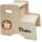 Holzura Tritthocker Kinder, Hocker aus Holz für Bad und Küche, Holzhocker personalisierter Toilettenhocker mit Name