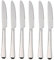various Juego de Cuchillos de Mesa,6 uds, Acero Inoxidable,Acabado Brillante. Alta Resistencia a las Manchas,Apto Lavavajillas,Colección Minimal (Cuchillo de Mesa)
