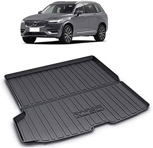 Auto Gummi Kofferraummatten für Volvo XC90 2016-2021,rutschfest Wasserdicht Kofferraumwanne Kofferraum Schutzmatte Kratzfest Boden Tablett Mat Styling-Dekorationszubehör