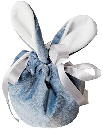 adawd 5 Stück Geschenktüten aus Samt mit Hasenohren, Samtbeutel mit Kordelzug, kleine Taschen mit Hasenohren, Süßigkeitenbeutel, Kekse, Ostern