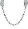 ZiNuo Charm Beads Love Heart Safety Chain 925 Sterling Silver Clip Lock Stopper Beads Safety Chain for Pandora Charm Bracelet DIY Jewelry (J)