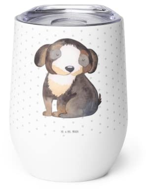 Mr. & Mrs. Panda Thermobecher Hund Entspannen - Geschenk, Liebe, Entspannt, glühweinbecher, Thermo Becher, Süß, Sprüche, Isolierbecher, kaffee tasse, Schwarzer, thermosbecher