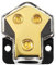 BOJACK 2 Way Splitter Amp Copper Power Distribution Block 0/2/4 AWG Gauge in, 4/8 Gauge Out for Car Audio Splitter(1PCS)