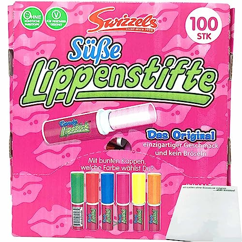 DOK Candy Lippsticks Süße Lippenstifte Spenderbox (100x6g) + usy Block