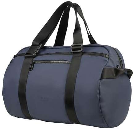 Tucano, Gommo Weekender, Reisetasche und Sporttasche aus Gummiertem Material, Tasche oder Rucksack mit Schultergurt und Außentaschen, Tasche für Herren und Damen 45x33x25 cm, Blau