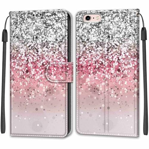 Premium PU Leather Flip Wallet Case - Magnetic Closure Cover for iPhone 6 Plus/6s Plus