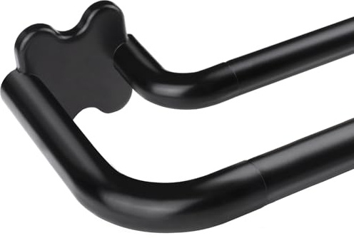 USFOOK Double Wrap Around Curtain Rods 32 to 58, Black Window Treatment Rod