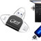 Neyared Multi Port 4 In 1 Universal SD TF Card Reader, for Micro SD Card, USB 3.0 External Memory, Camera Memory Card (Black)