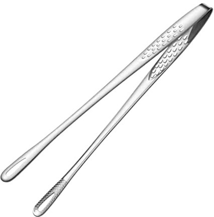 SunaOmni Barbecue Tongs Barbecue Long Grill Tweezers Stainless Steel Cooking Tongs Silver 24cm Baking Tong Tweezers Barbecue Long Tweezers Stainless Steel Cooking Tong Long Grill Tweezers