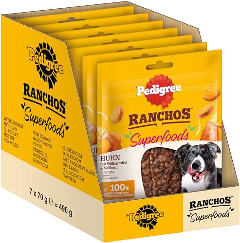 Pedigree Hundesnacks RANCHOS Superfoods mit Huhn 7x70g