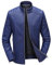 Ying Jacke Herren Regular Fit Mode Gutaussehend Kunstlederjacke Herren Modern Urban Vintage Outdoorjacke Herren Casual Persönlichkeit Trend Übergangsjacke Herren F-Blue 4XL