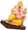 Ciieeo Skulptur Harz Handbemalt Elefant Statue Home Office Tempel Figur