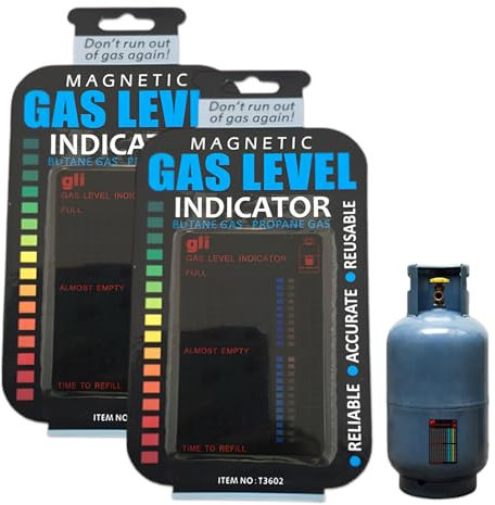 2 PCS Gas Bottle Level Indicator,Reusable Magnetic Gas Level Indicator for Butane,Gas Level Indicator for Gas Bottles,for Butane,Propane,Lpg Fuel Tanks
