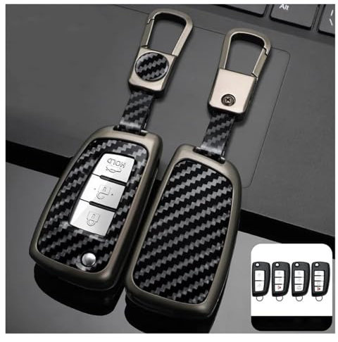STRIVING BIRD Coques de clé Étui pour Clé Télécommande De Voiture N&issan X-Trail Juke Qashqai J11 Micra Pulsar Murano Maxima Tiida Altima Quest, Housse De Protection (Black,Suit-2)
