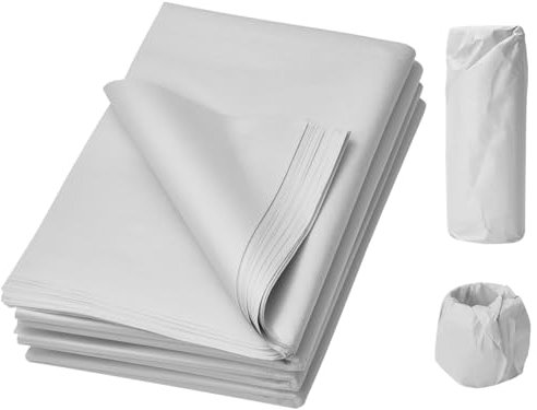 100 hojas de papel de embalaje con retazos de periódico, 65 x 45 cm, blanco. Ideal para mudanzas, embalajes, manualidades, ropa, almacenamiento de artículos frágiles y envoltura de regalos
