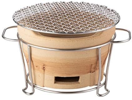 Portable Charcoal BBQ Grill Mini Clay Oven for Outdoor Cooking Multifunctional Barbecue for Picnics & Camping 10.5 Charcoal Grill with Grate Perfect for Tailgating