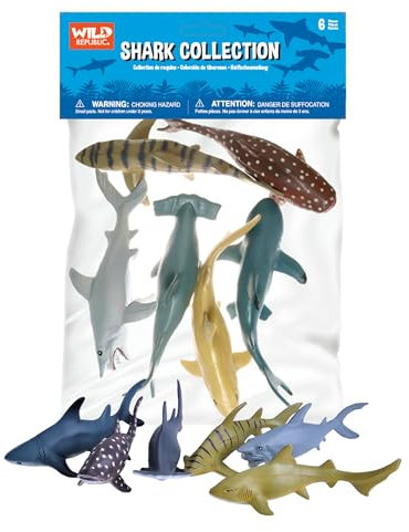 Wild Republic - 64577 - Sachet Plastique - Figurines - Ensemble de Jeu Requins