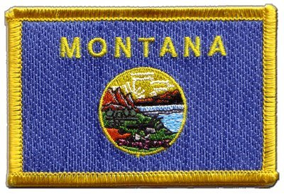 Aufnäher Patch Flagge USA Montana - 8 x 6 cm