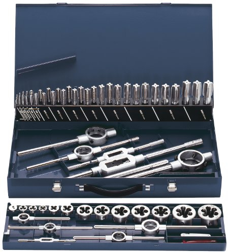 Exact Eventus by 10724 Gewindeschneidsatz 62teilig HSS metrisch M3, M4, M5, M6, M8, M10, M12, M14, M