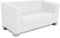 moebel-eins Chicago 2-Sitzer Sofa Couch Loungesofa, Material Kunstleder, Weiss