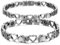 JewelryWe Schmuck 2pcs Pärchen Magnetarmband Edelstahl Herz Link Magnet Armband Partnerarmband Freundschaftarmband Valentinstag Lieben Paar Geschenk für Herren Damen Silber