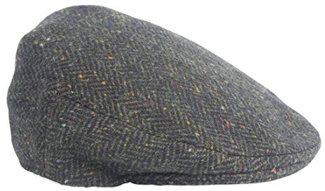 Gamble & Gunn Britische Tweed Flache Kappe Gr. 55 cm, tweed