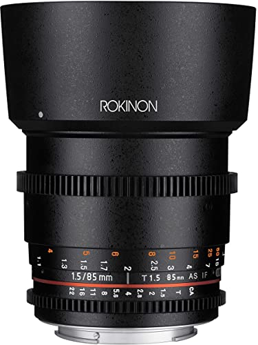 Rokinon Cine DS DS85M-C 85 mm T1.5 AS IF UMC Full Frame Cine Objektiv für Canon EF