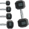 Body Revolution Sechskant-Hantelset, Kurzhanteln aus Vollgummi, 1 bis 40 kg