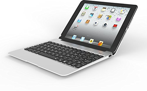 i-CaseBoard I-Case X6-G FR Clavier avec Housse Intégrée et Batterie Externe pour Apple iPad Air 2 Gris/Argent