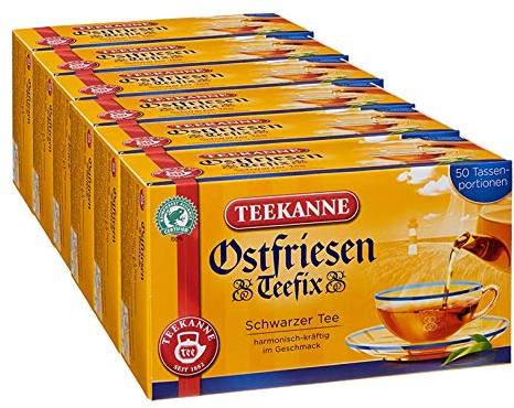 Teekanne Ostfriesen TeeFix Tassenportion, 50 Beutel 6er Pack