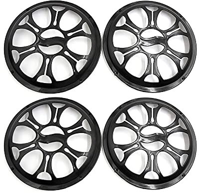 Sourcingmap 4pcs 7 Inch Black Plastic Car Audio Woofer Subwoofer Mesh Cover