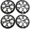 Sourcingmap 4pcs 7 Inch Black Plastic Car Audio Woofer Subwoofer Mesh Cover