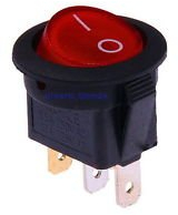 10X Interruptor Redondo Basculante Rojo iluminado ON/OFF 3 polos con luz 220V