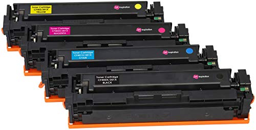 Ink Inspiration 4er Set Premium Toner für HP Color Laserjet Pro MFP M277dw M277n M274n M252dw M252n | kompatibel zu HP 201X CF400X 2.800 Seiten CF401X CF402X CF403X 2.300 Seiten