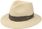 Stetson Durmand Fedora Panamahut - Naturfarbener Hut - Bogart-Stil - Eleganter Sommerhut mit UV-Schutz - Handgefertigt in Ecuador - Herren - Frühjahr/Sommer Natur XL (60-61 cm)