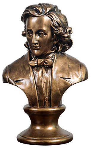 ZXCVBAS Chopin Musiker Skulptur Hauptdekoration, Europäische Kreative Heimat Skulptur, Wohnzimmer Kunstdekoration, Retro Harz Skulptur Dekoration