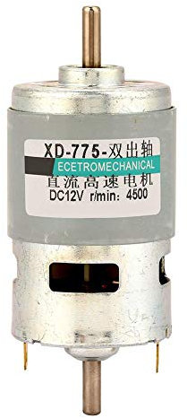 Motore CC a doppio albero, motore elettrico, motore 775 ad alta potenza da 50 W 24V 12V Large(12V4500RPM, Without stand)
