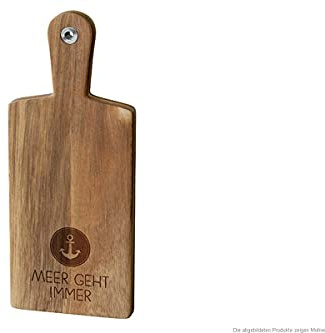 LaVida Holzbrett 34 x 14 x 1,5 cm Meer geht Immer